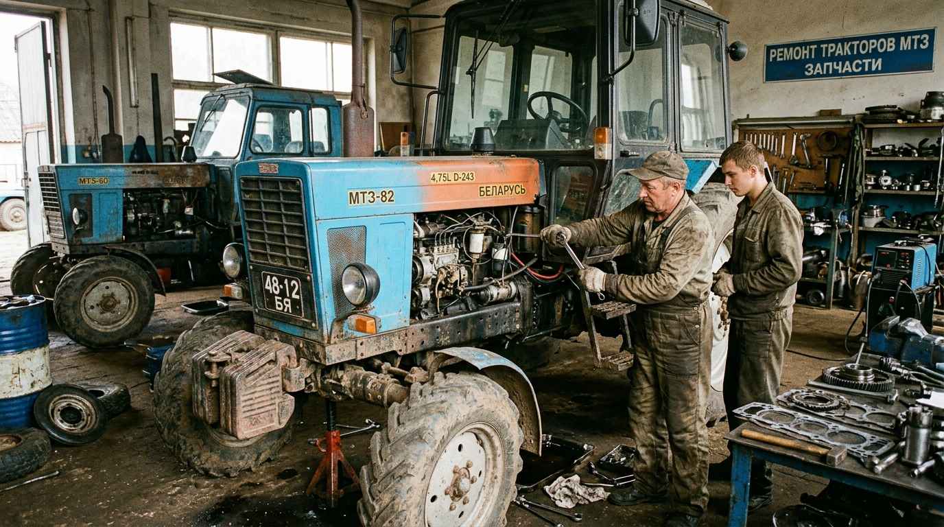 ремонт трактора мтз 82