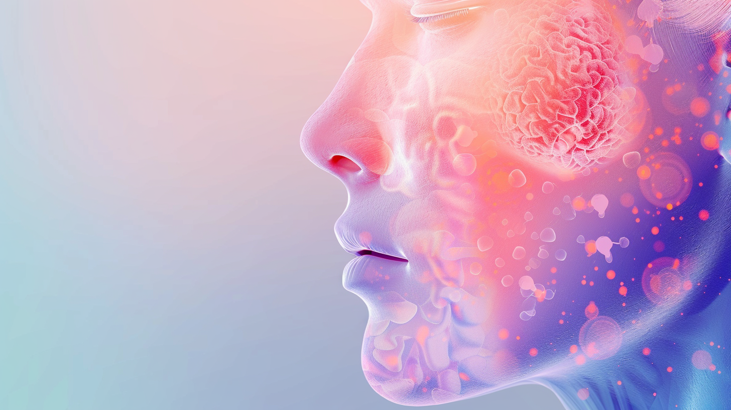 Симптомы гайморита у взрослых: головная боль, заложенность носа, гнойные выделения, боль в области щёк и лба, повышенная температура, чувство давления в пазухах