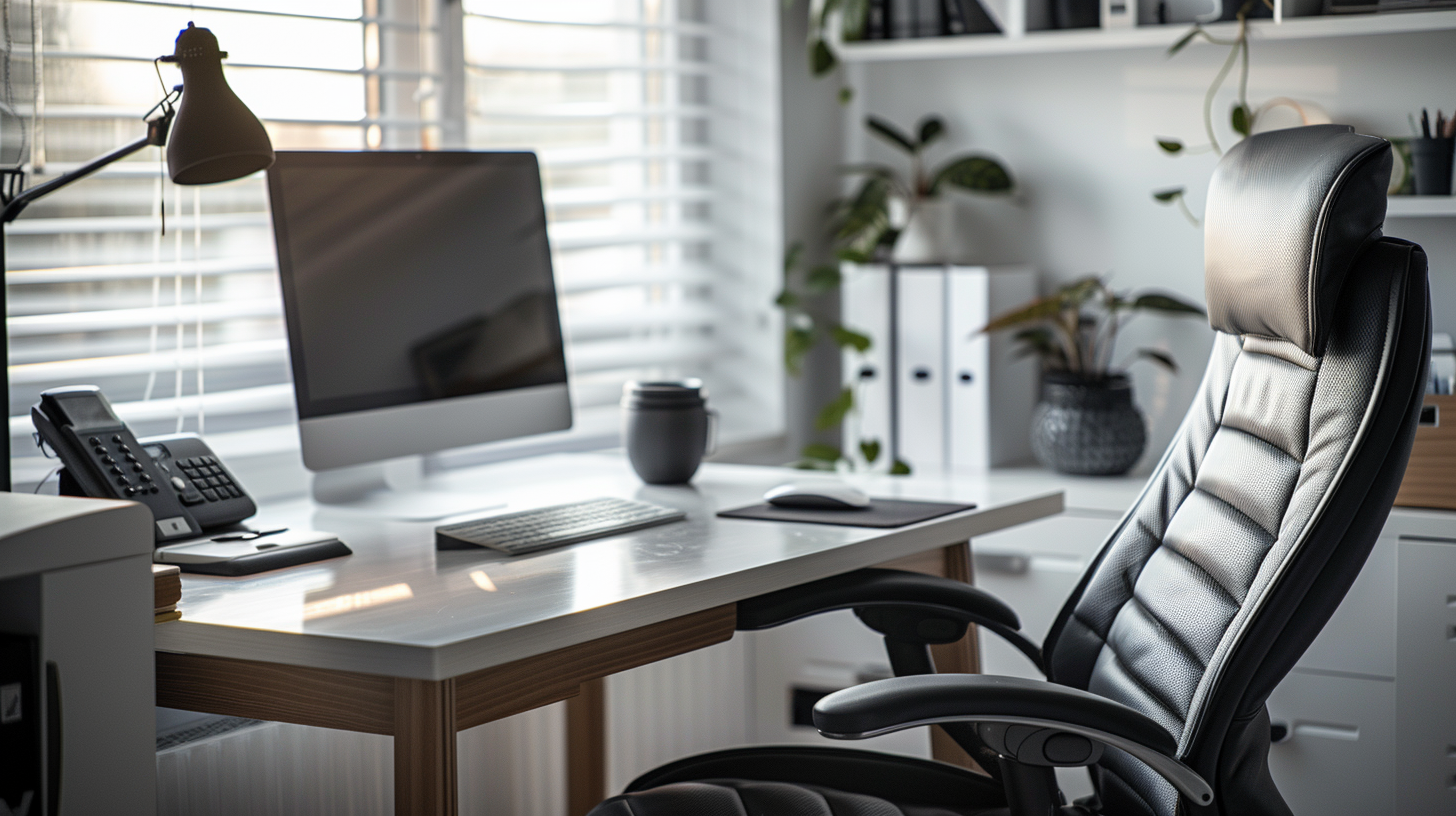 Эргономика рабочего места для правильной осанки: высота стула, поддержка поясницы, положение монитора на уровне глаз, клавиатура на уровне локтей, эргономичная организация рабочего пространства